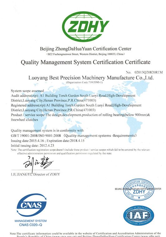 ISO certificate